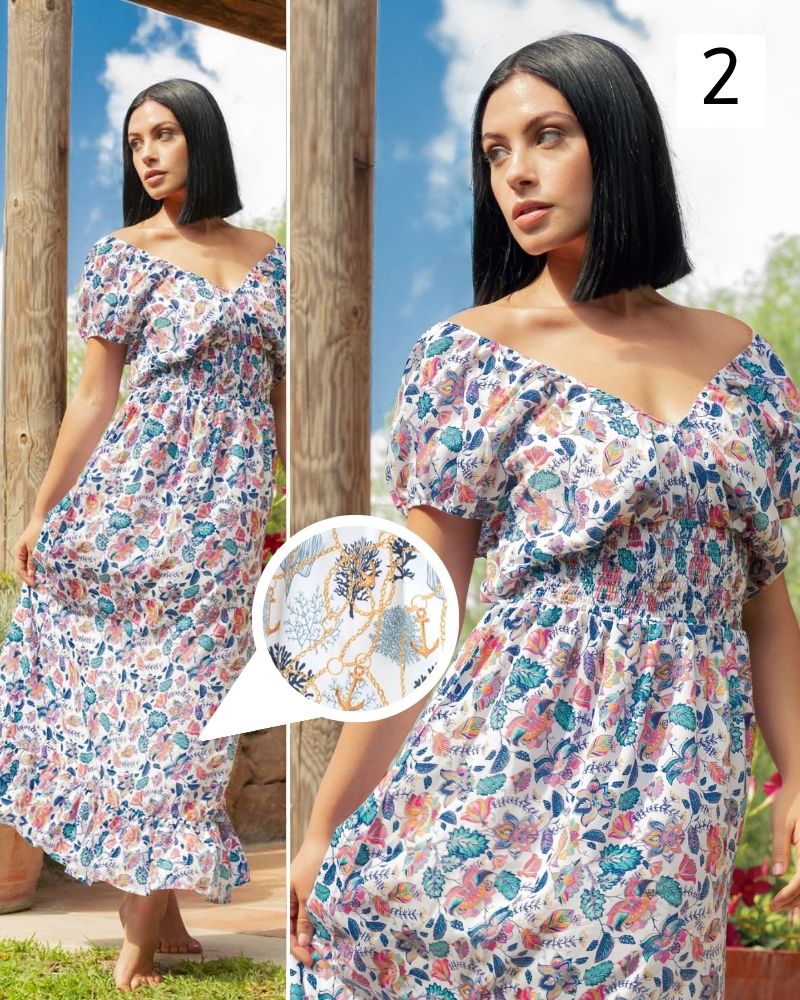 Abito lungo Tulum in polisilk Positano Beachwear
