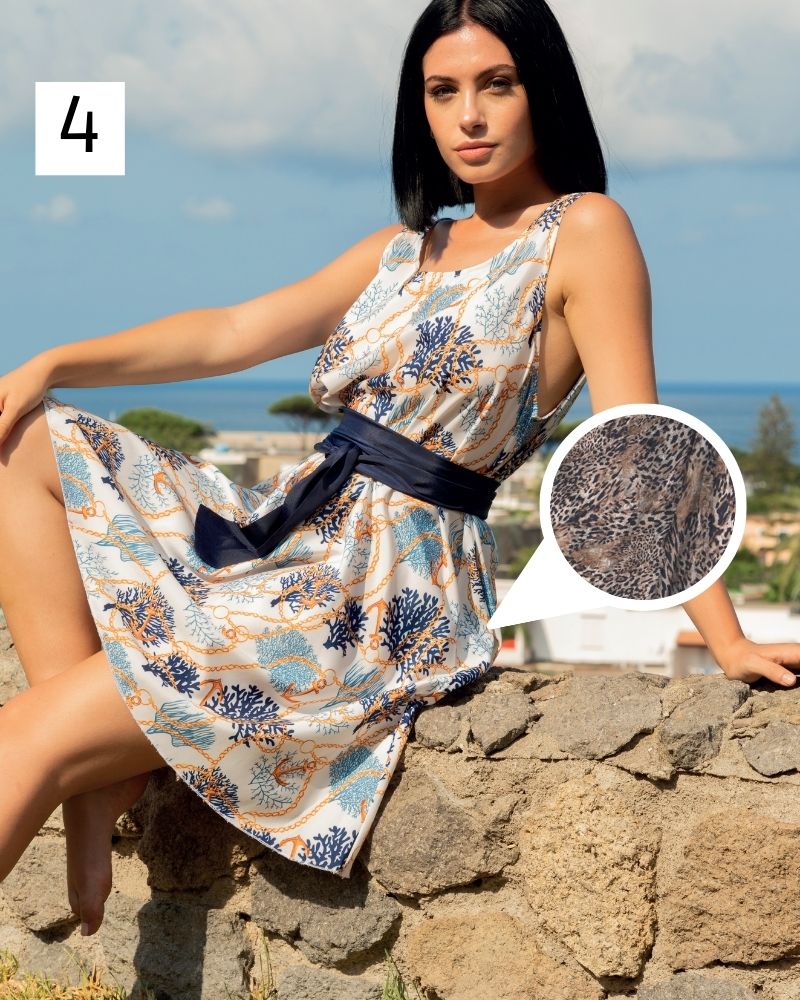 Abito corto Bahamas in polisilk Positano Beachwear