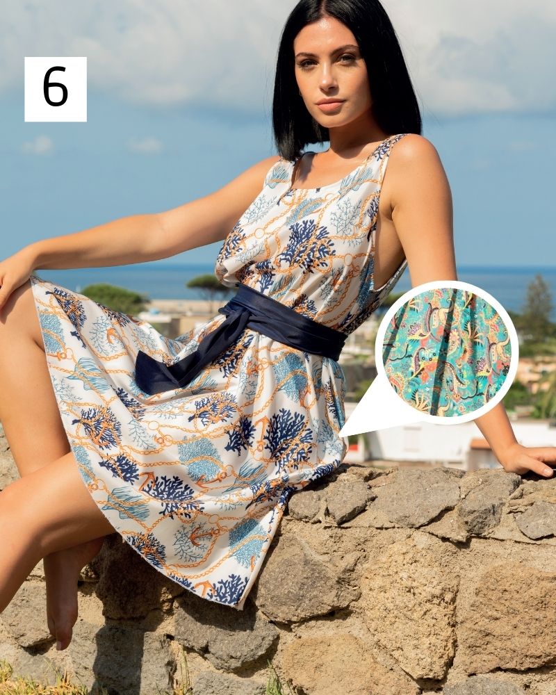 Abito corto Bahamas in polisilk Positano Beachwear