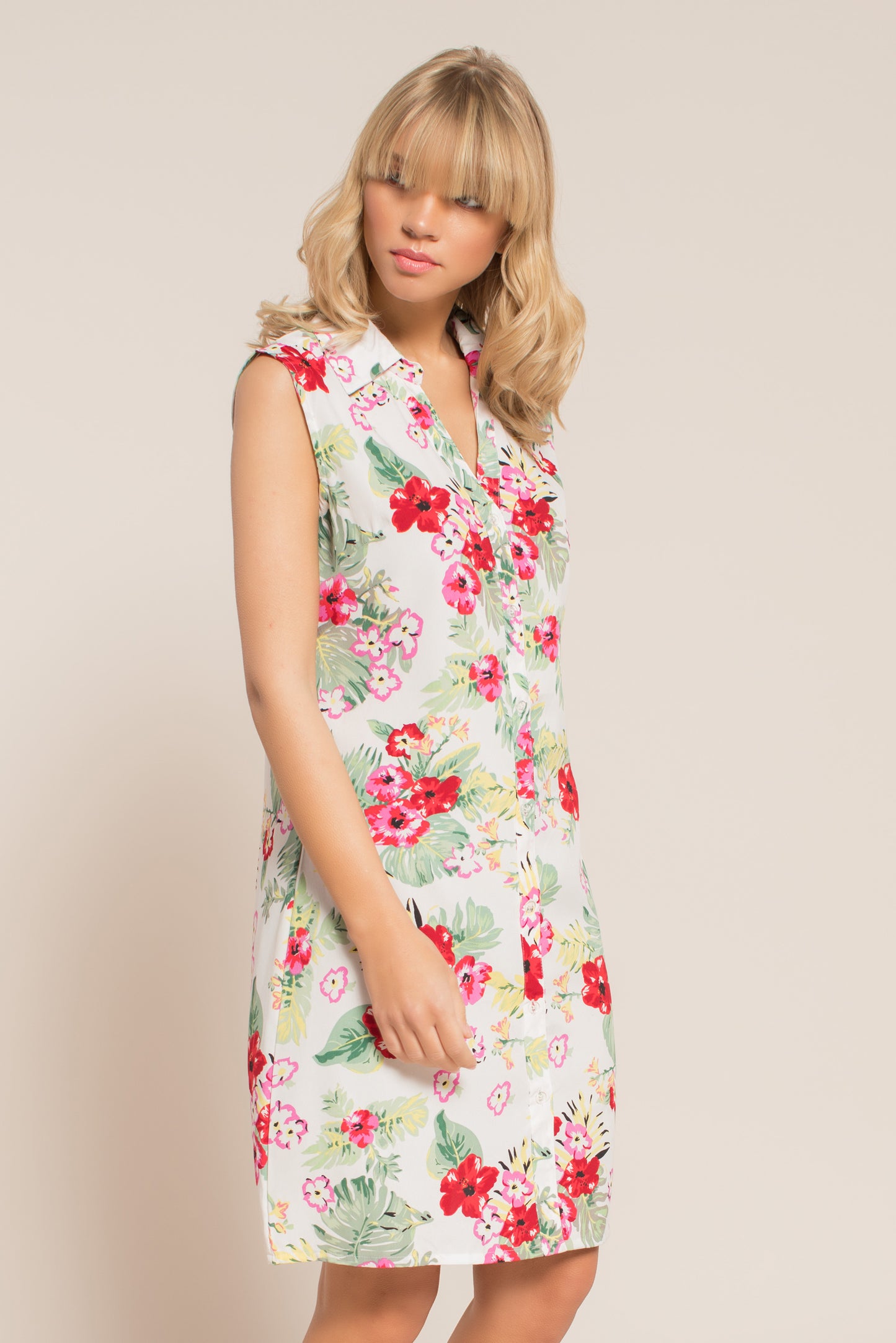 V-neck viscose shirt