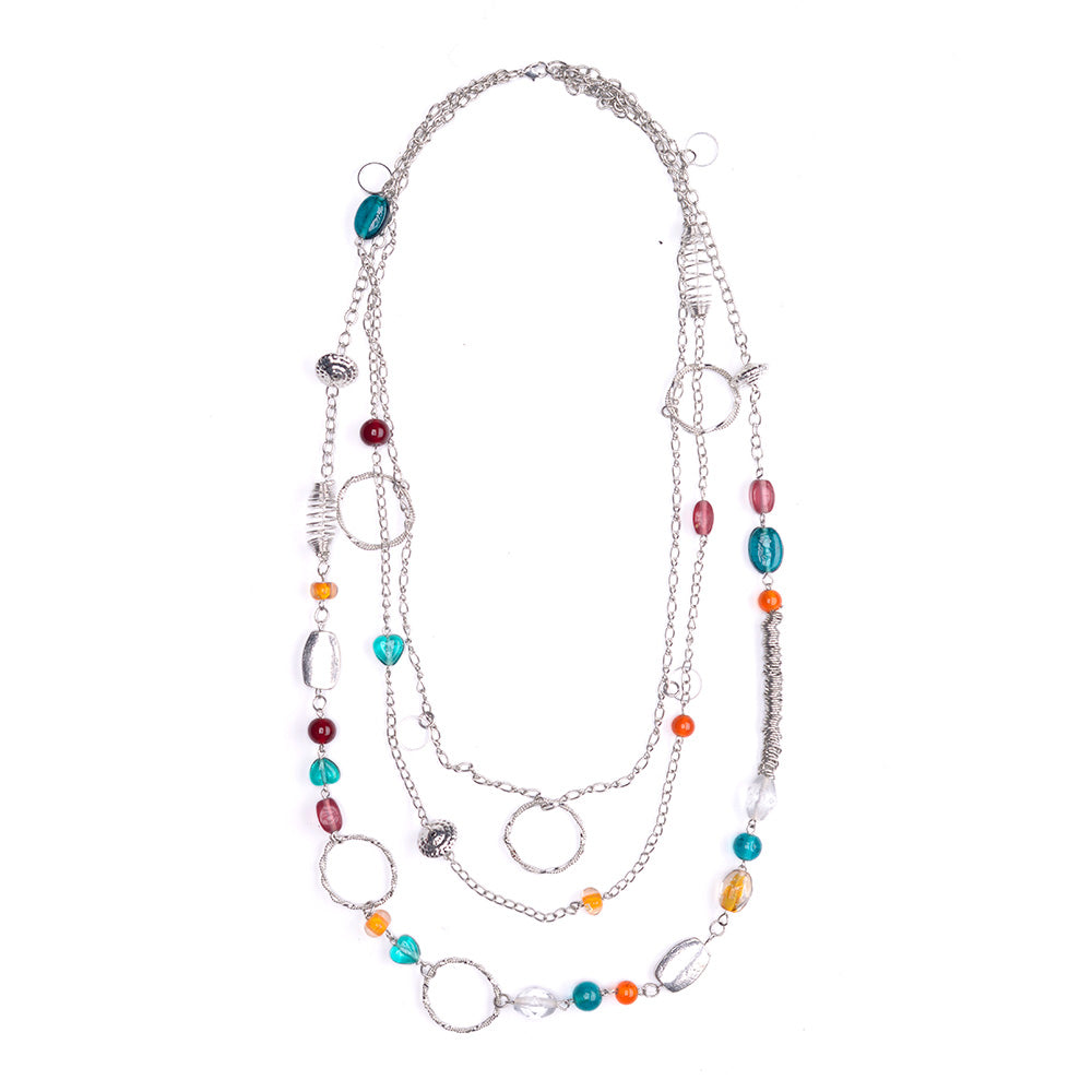 COLLANA DOPPIA COLLANA COLORATA