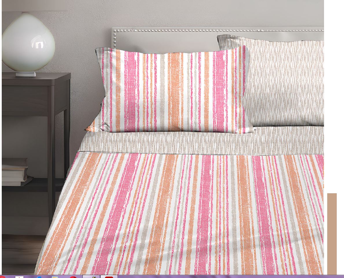 COMPLETO LETTO 1 PIAZZA E 1/2 MALÈ 100% COTONE QUALITÀ 30/30