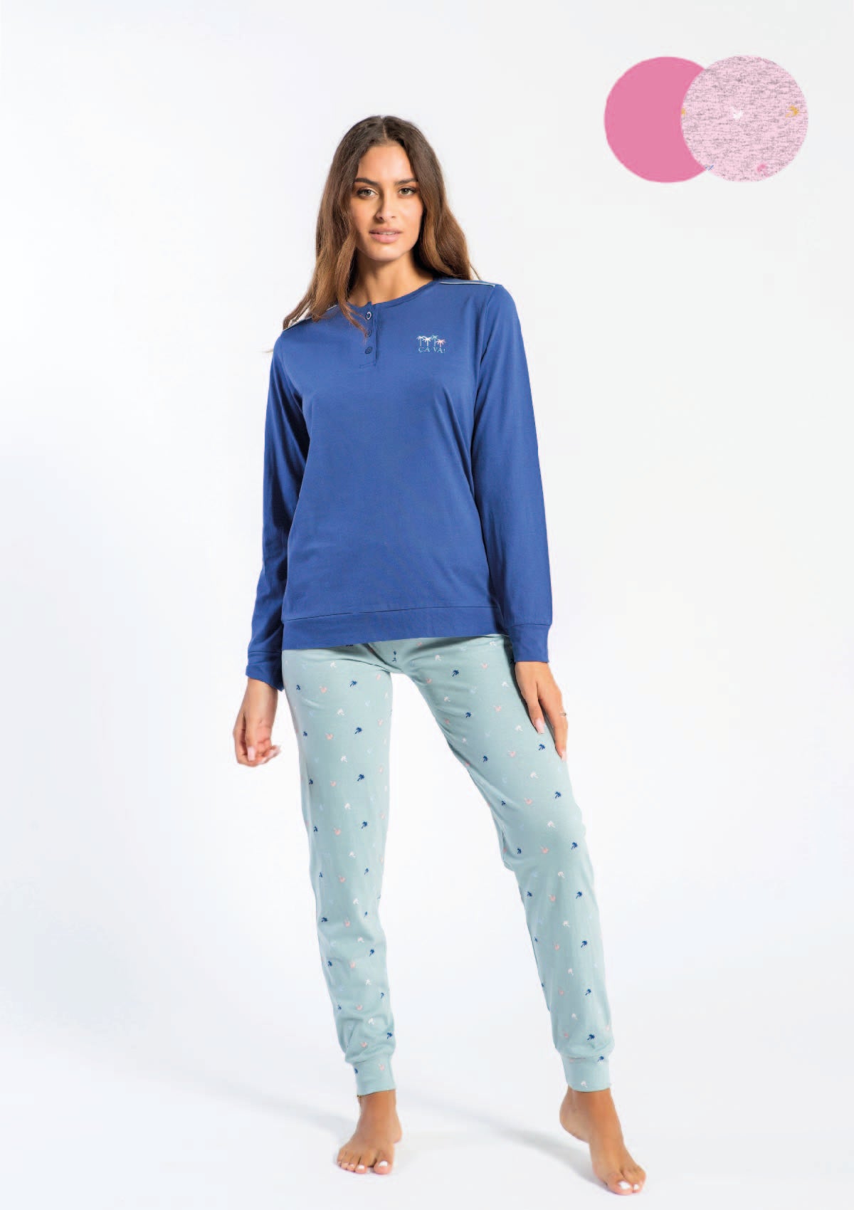 Pigiama donna lungo "Tres bien" - ipigiami