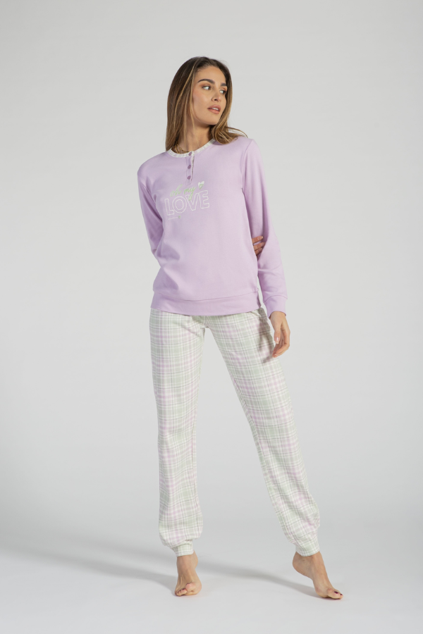 Pigiama Donna Interlock Tartan Love - ipigiami