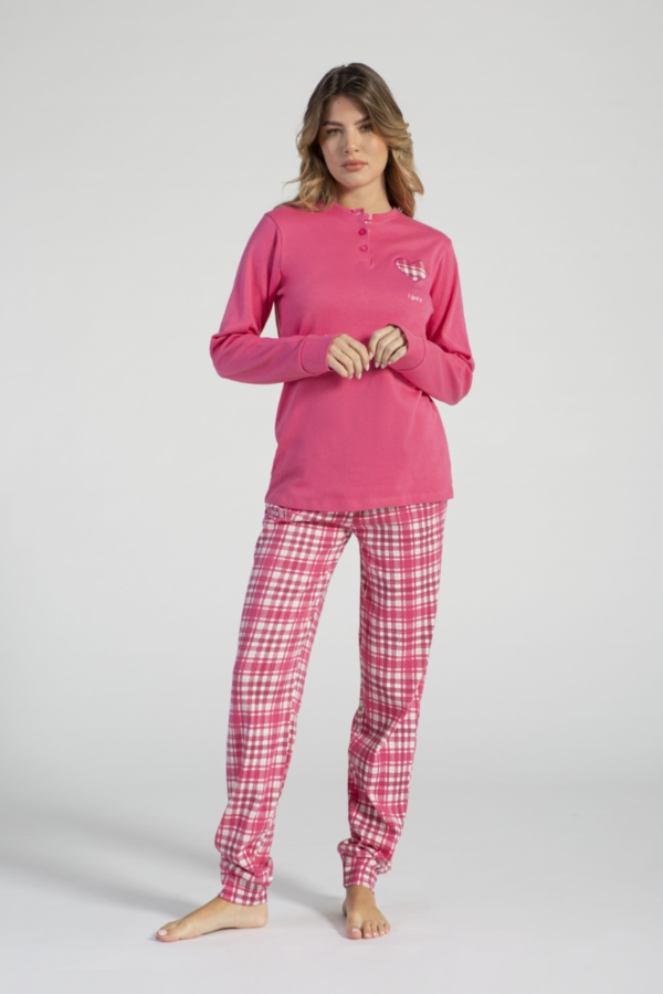 Pigiama Donna Interlock Tartan Heart - ipigiami