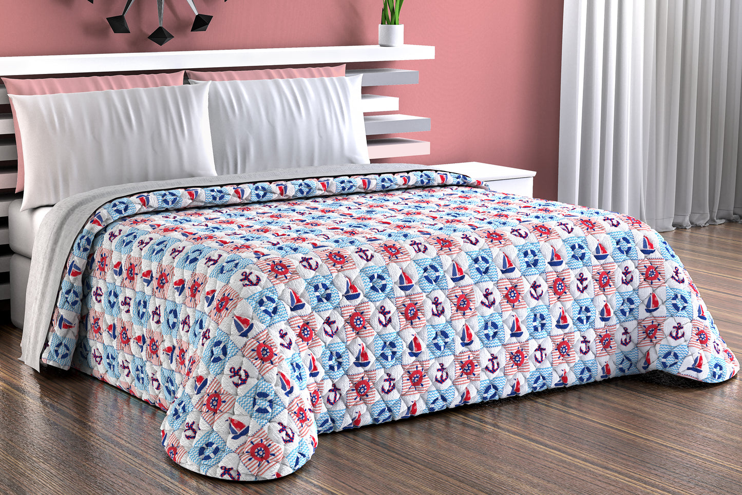 Double quilt in 3D microfibre