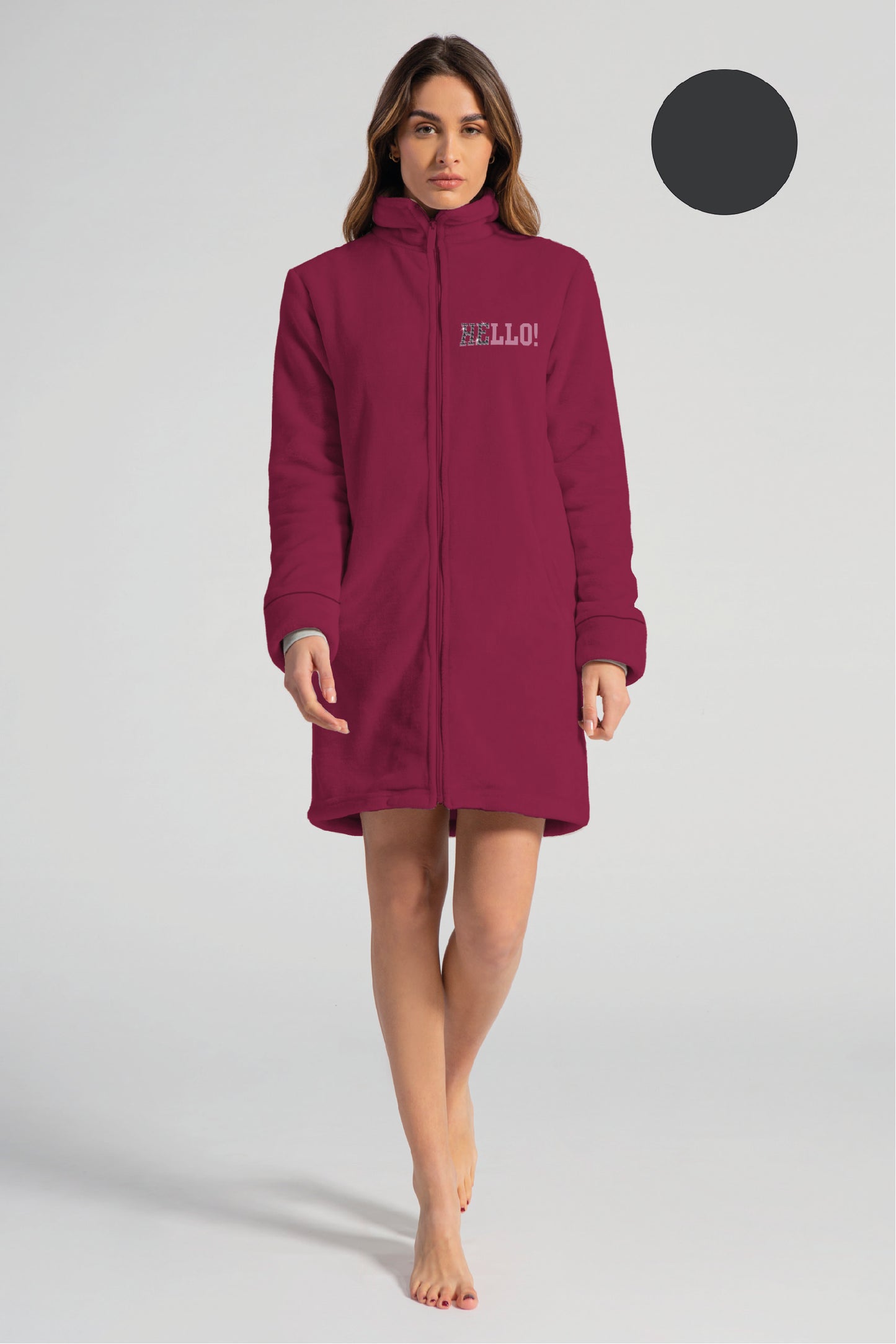 Vestaglia Donna Flannel Con Zip Fashion Blogger - ipigiami