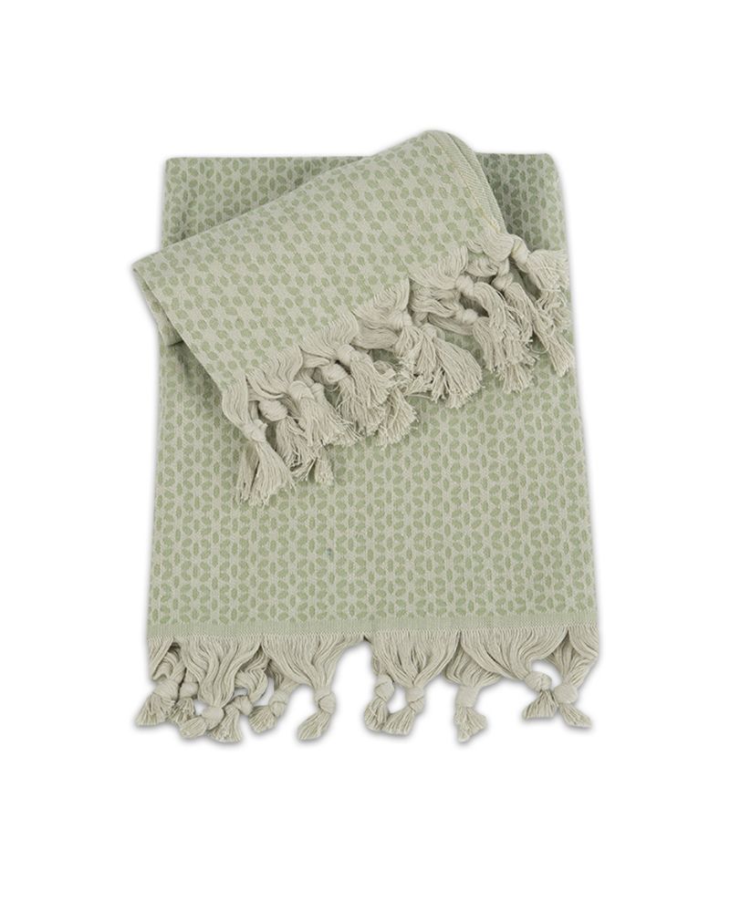 Set 1+1 Asciugamani Viso + Ospite 100% Cotone AS0120 Fiori - ipigiami