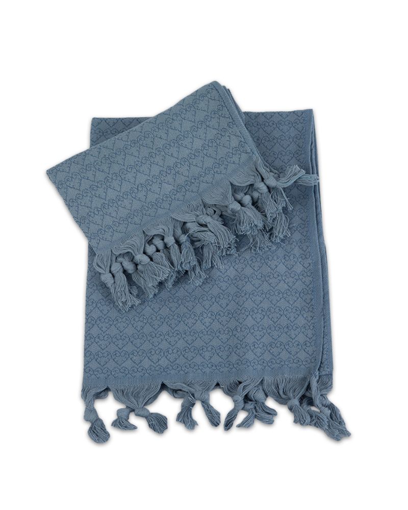 Set 1+1 Asciugamani Viso + Ospite 100% Cotone AS0120 Cuori - ipigiami
