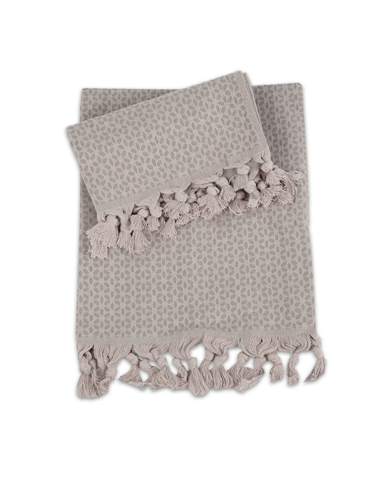 Set 1+1 Asciugamani Viso + Ospite 100% Cotone AS0120 Fiori - ipigiami