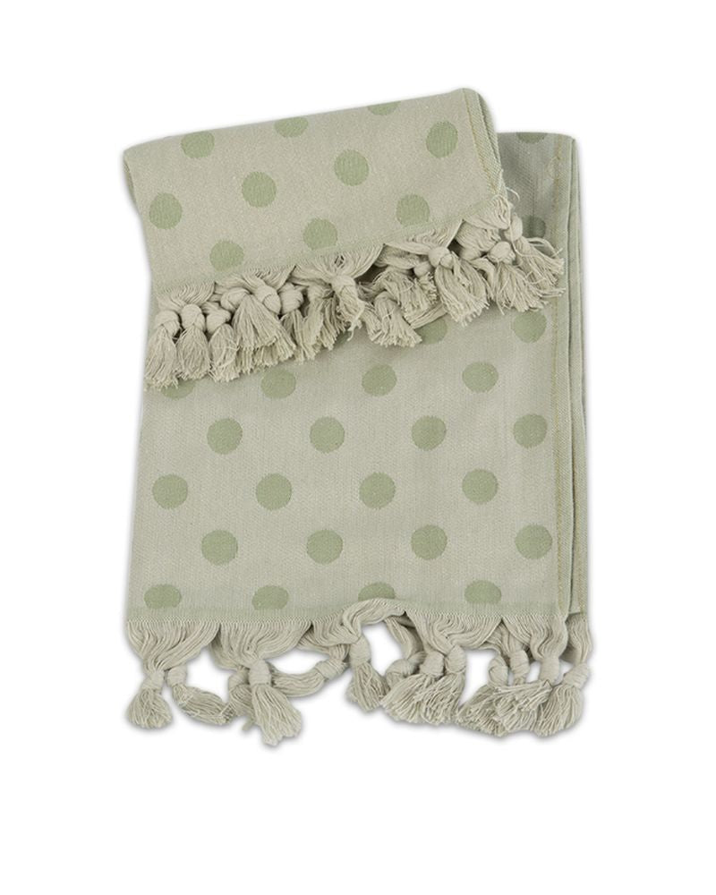 Set 1+1 Asciugamani Viso + Ospite 100% Cotone AS0120 Pois - ipigiami