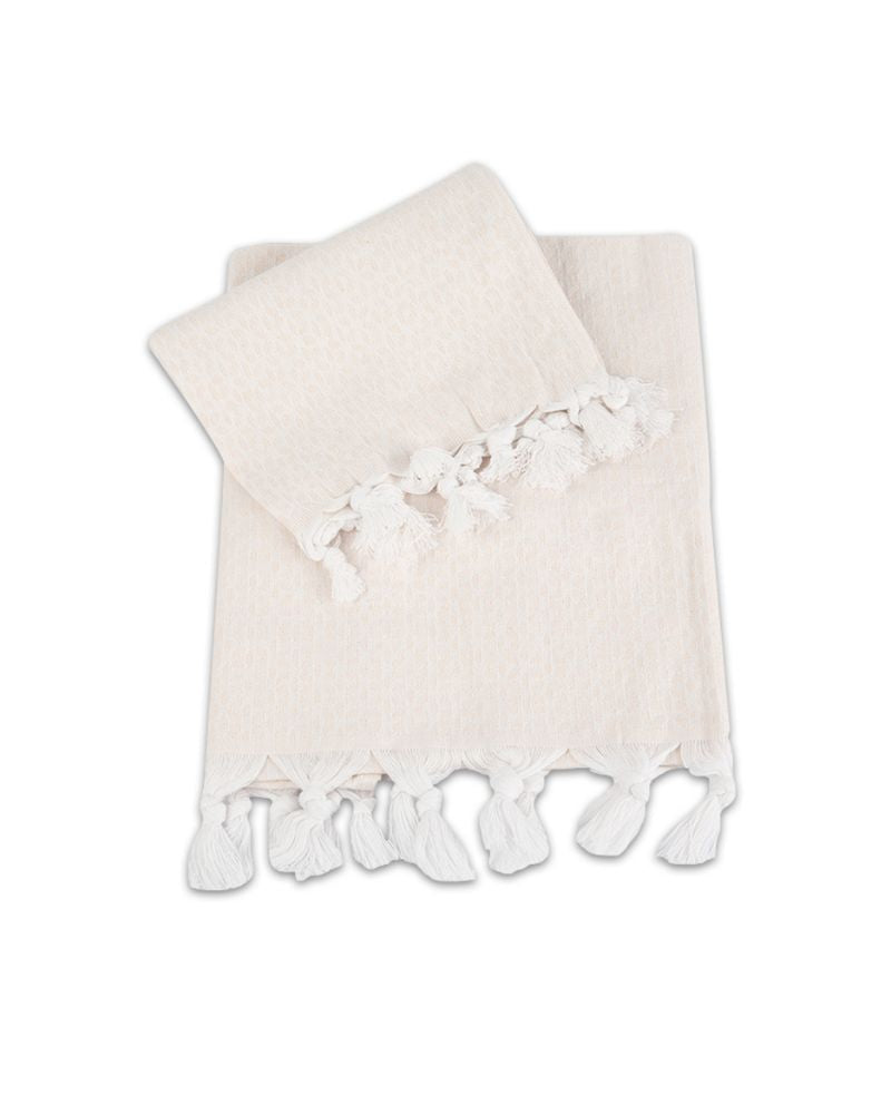 Set 1+1 Asciugamani Viso + Ospite 100% Cotone AS0120 Fiori - ipigiami