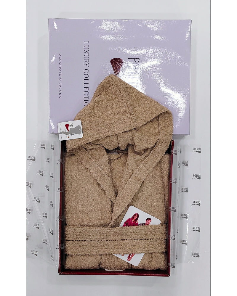 Accappatoio in Spugna Unisex 100% Cotone Sabbia ZD0222 - ipigiami