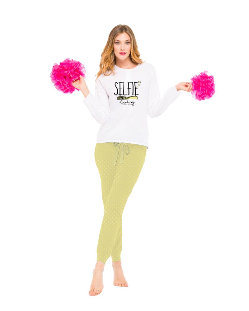 Pigiama Primaverile Donna lungo linea Selfie - ipigiami
