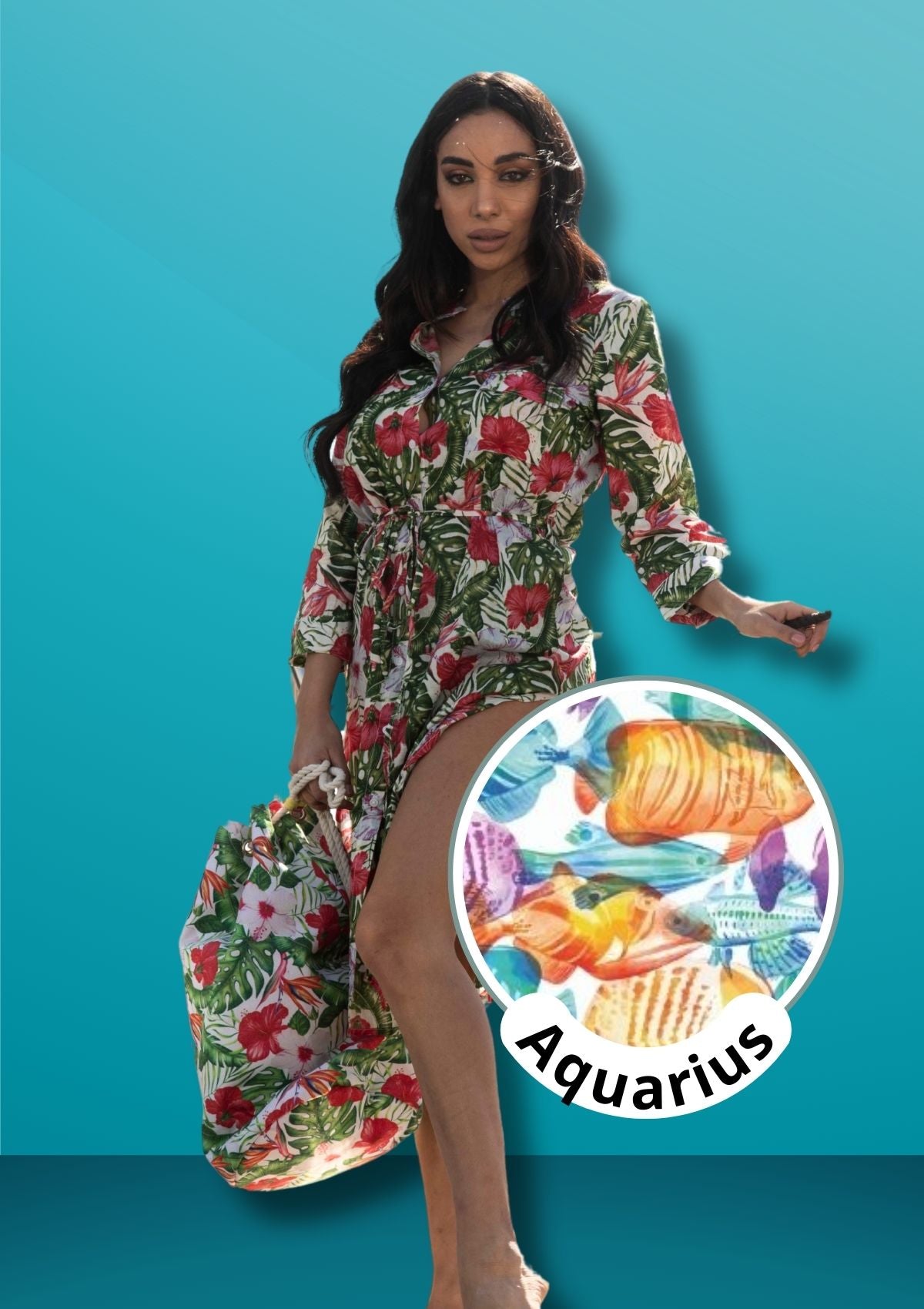 Women's Long Sleeve Summer Beach Dress