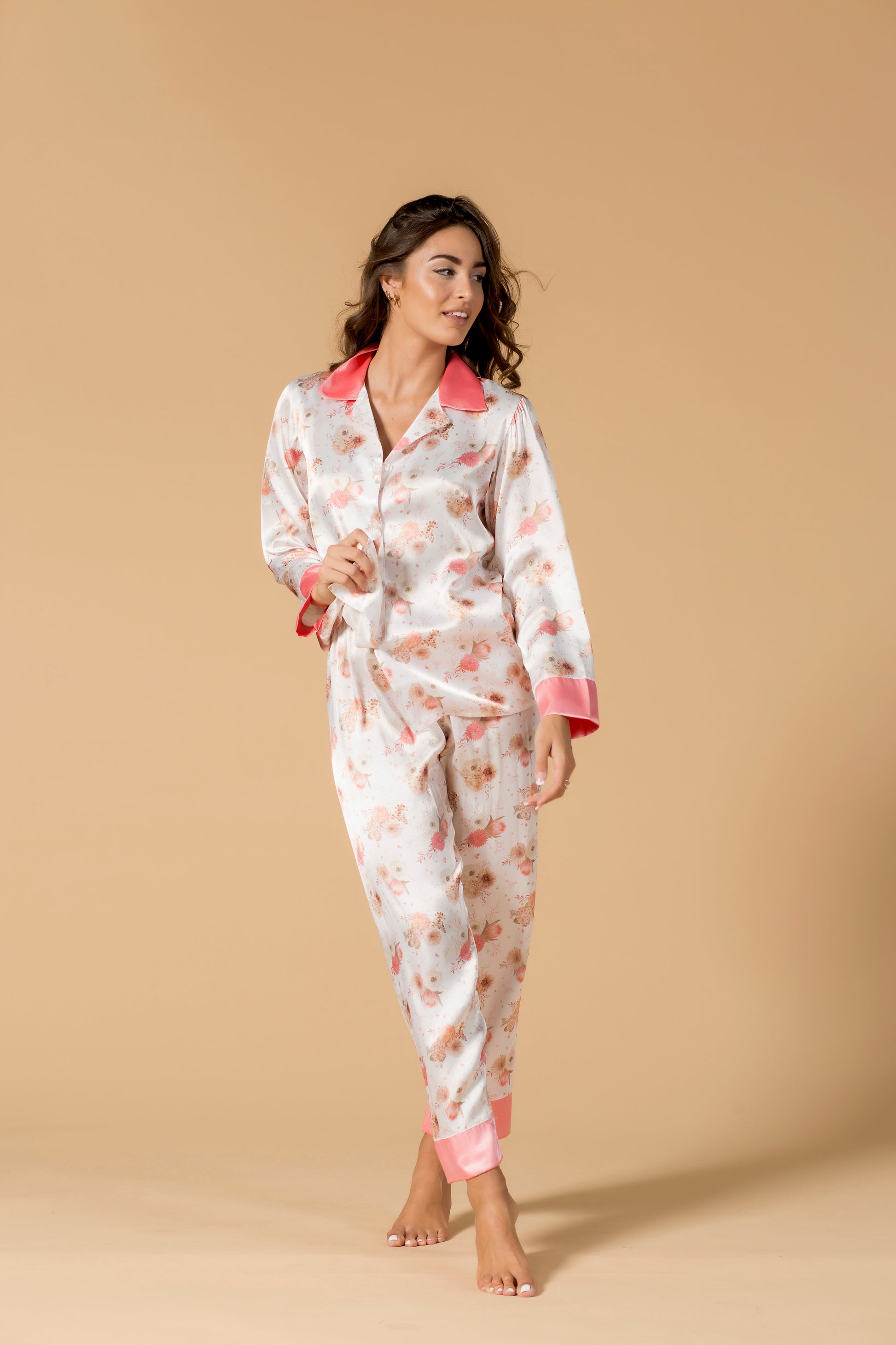 Pigiami Bambina Pigiami Kisene Pigiami Satin Pantalone Pigiama In