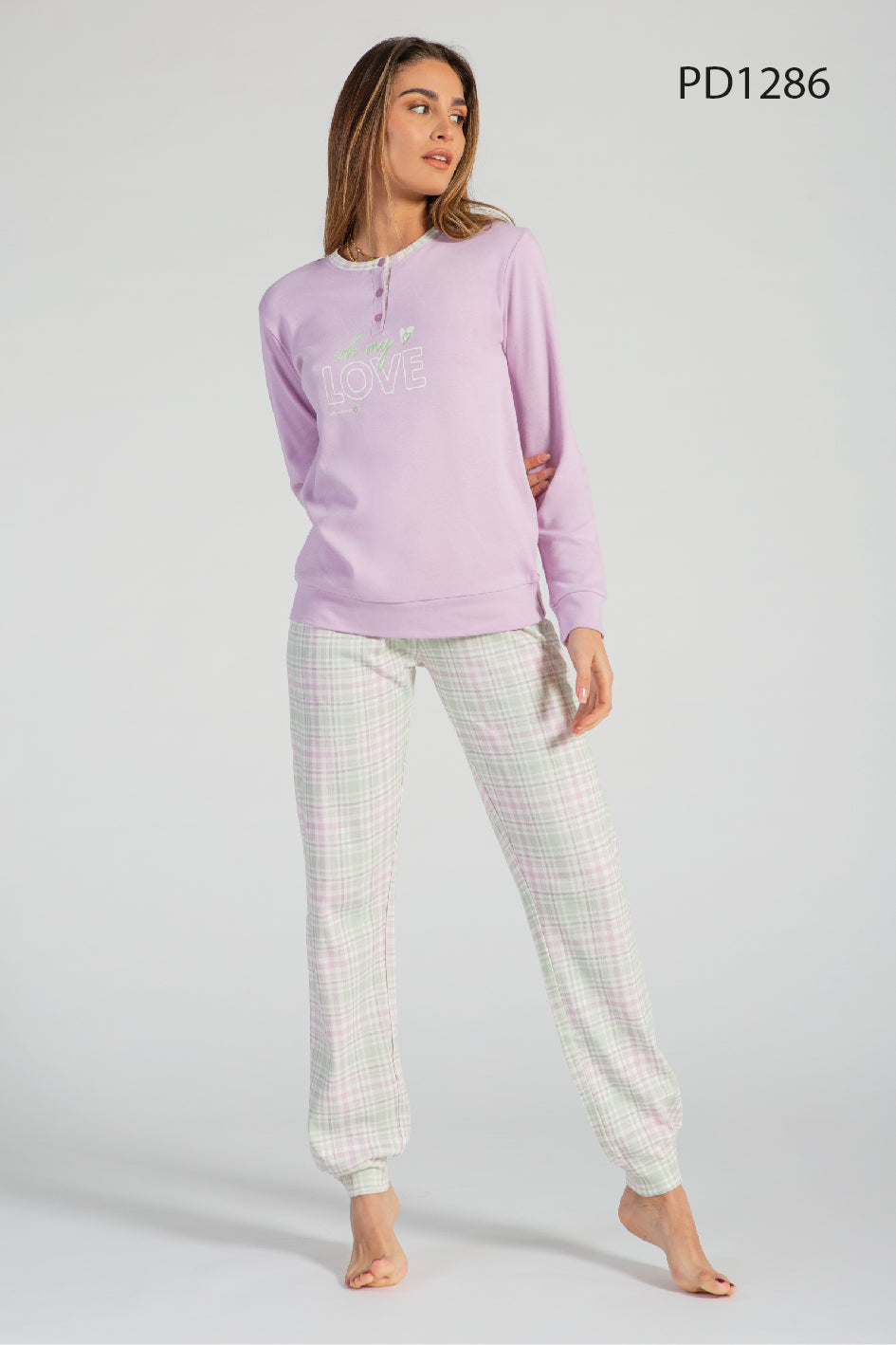 Pigiama donna Interlock tartan Heart