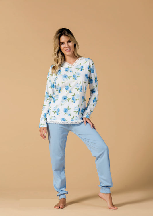 Women's spring calibrated "plus size" pajamas from the Rosè line