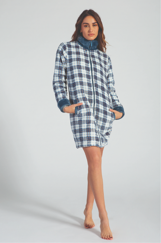 Vestaglia Donna Flannel C/Zip Monsters