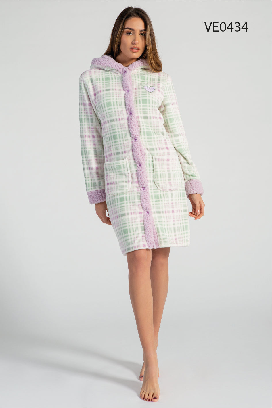 Vestaglia donna Flannel Tartan love