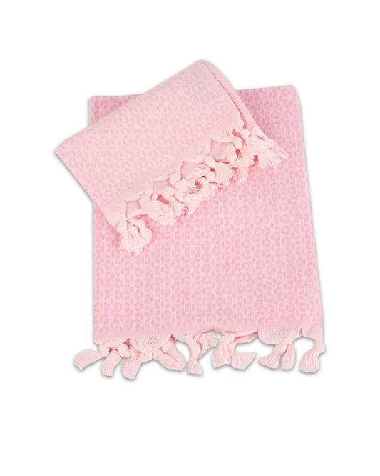 Set 1+1 Face + Guest Towels 100% Cotton AS0120 Flowers