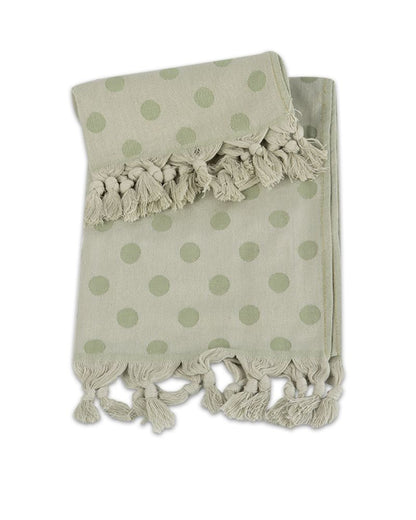 Set 1+1 Asciugamani Viso + Ospite 100% Cotone AS0120 Pois - ipigiami