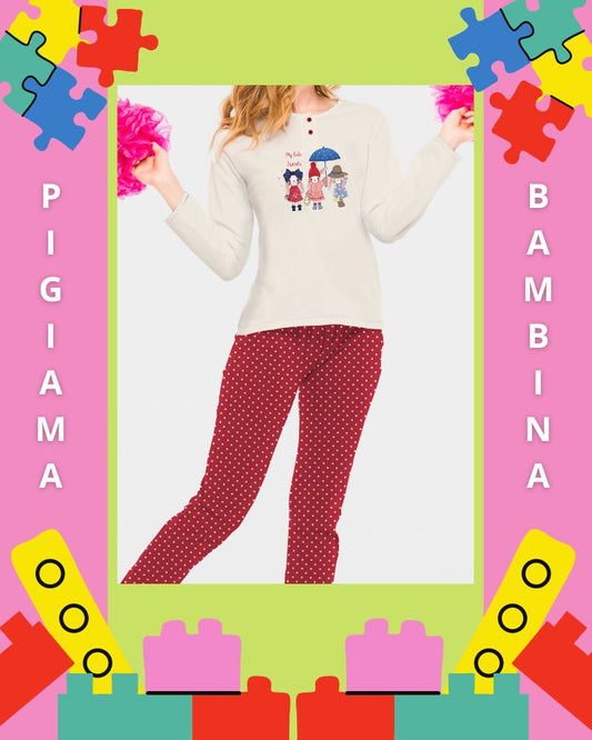 Pijama Niña Algodón Cálido PB0413