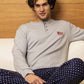 Pijama de Hombre en Algodón Cálido PU0443