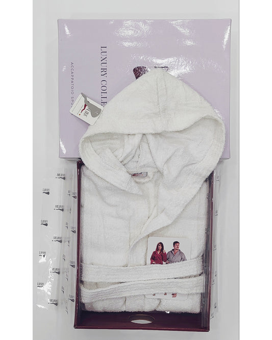 Unisex Terry Bathrobe 100% White Cotton ZD0217