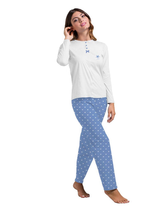 "Seastar" Women's Long Sleeve Pajamas